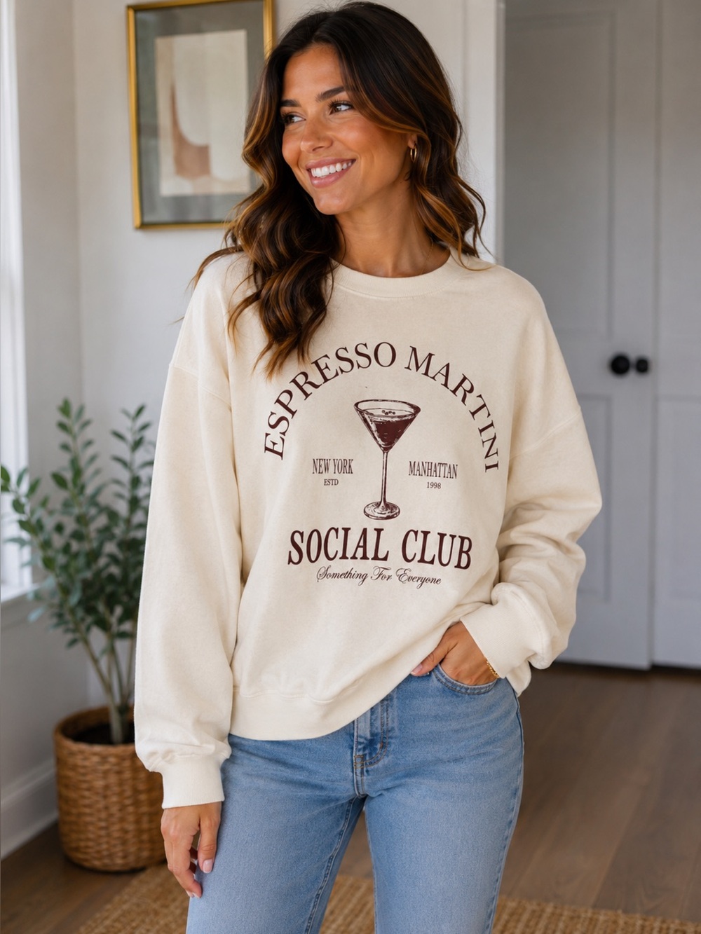 Espresso Martini Soft Cream Crewneck